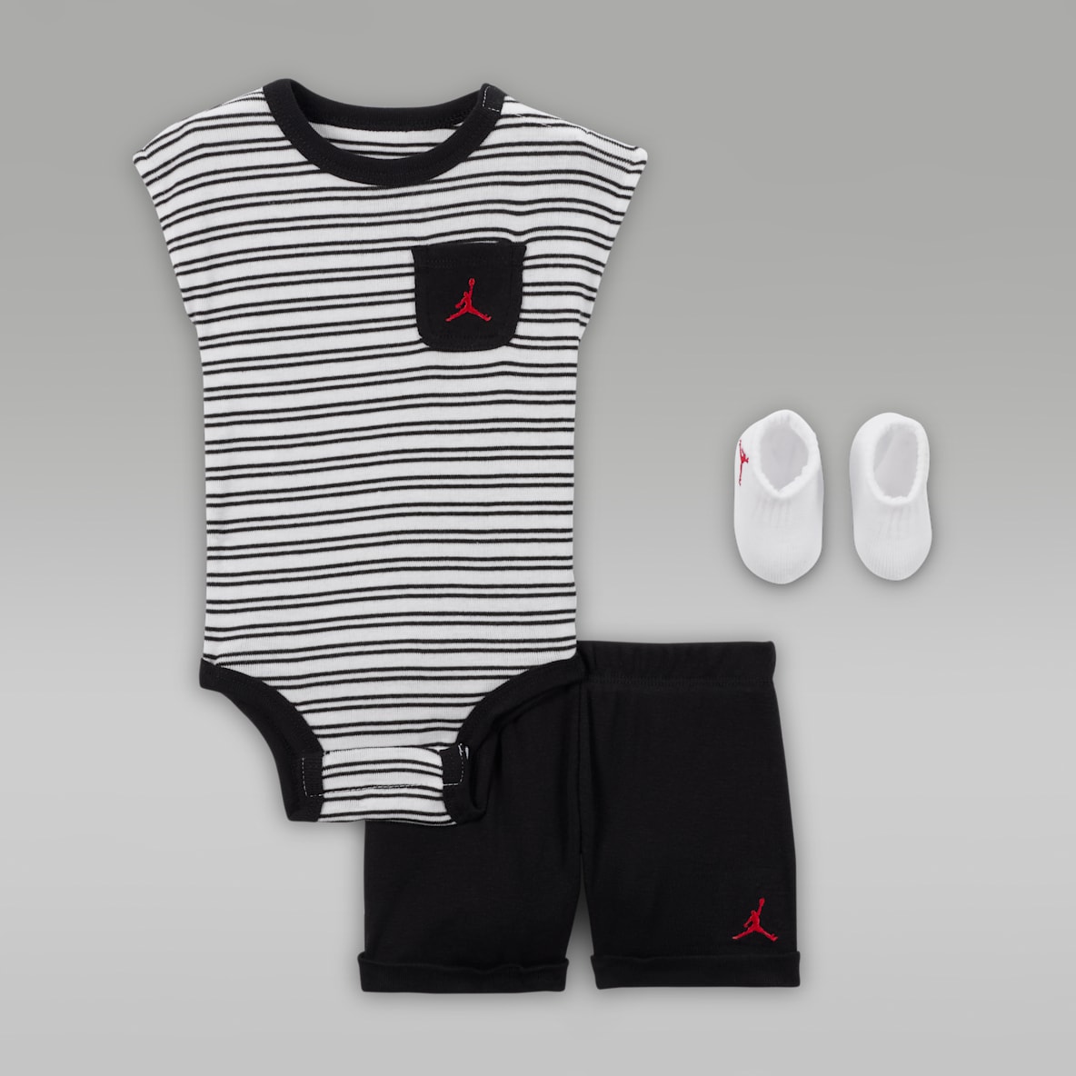 Jordan Essentials Jordan Essentials Baby Striped 3-Piece Set