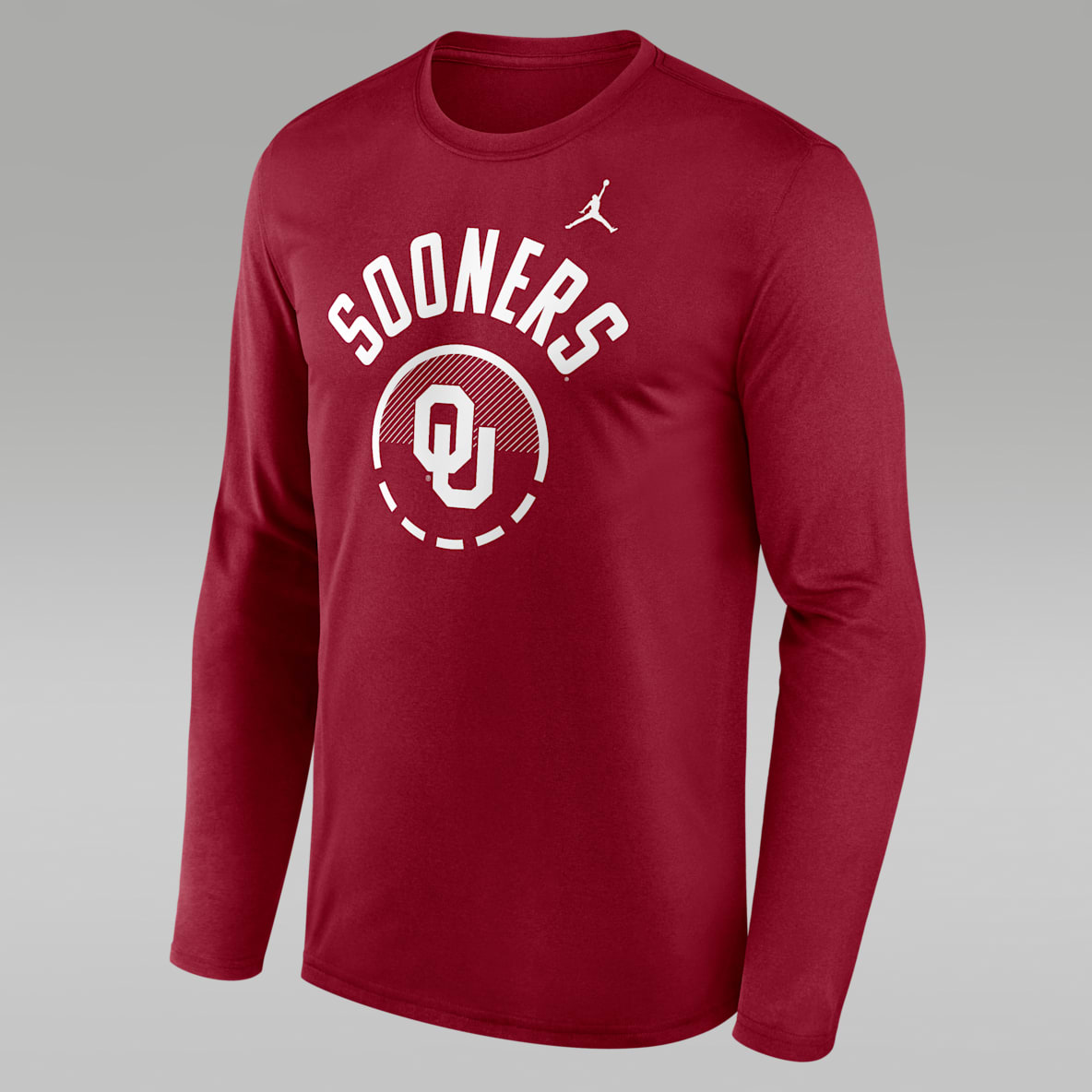 Oklahoma Courtside Men's Jordan Brand Dri-FIT College Long-Sleeve T-Shirt