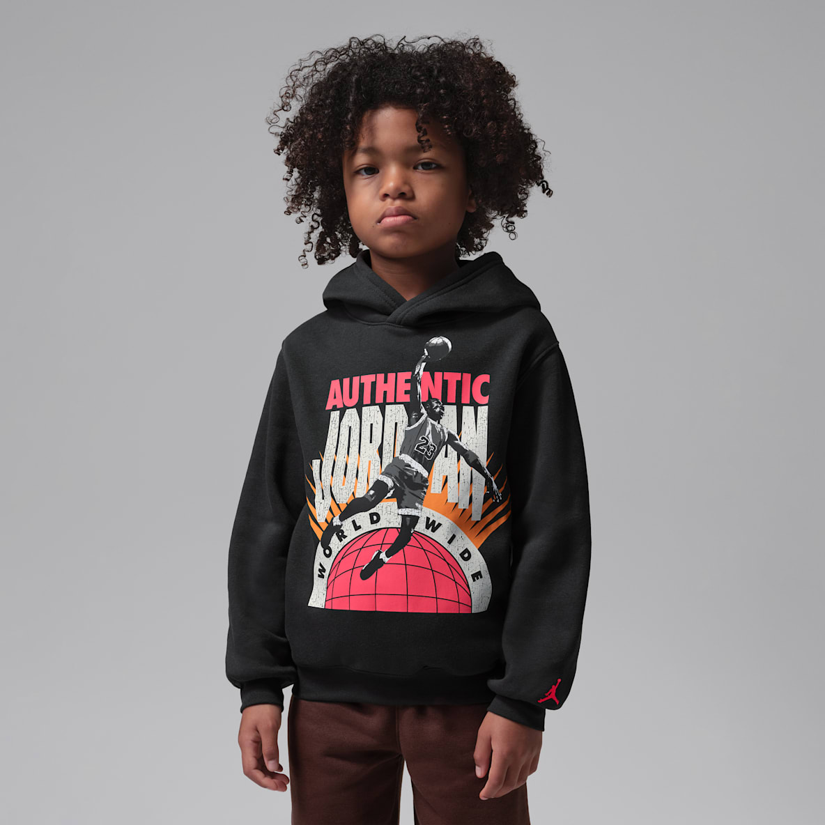 Jordan Sudadera con gorro sin cierre Jordan Authentic para niños talla pequeña