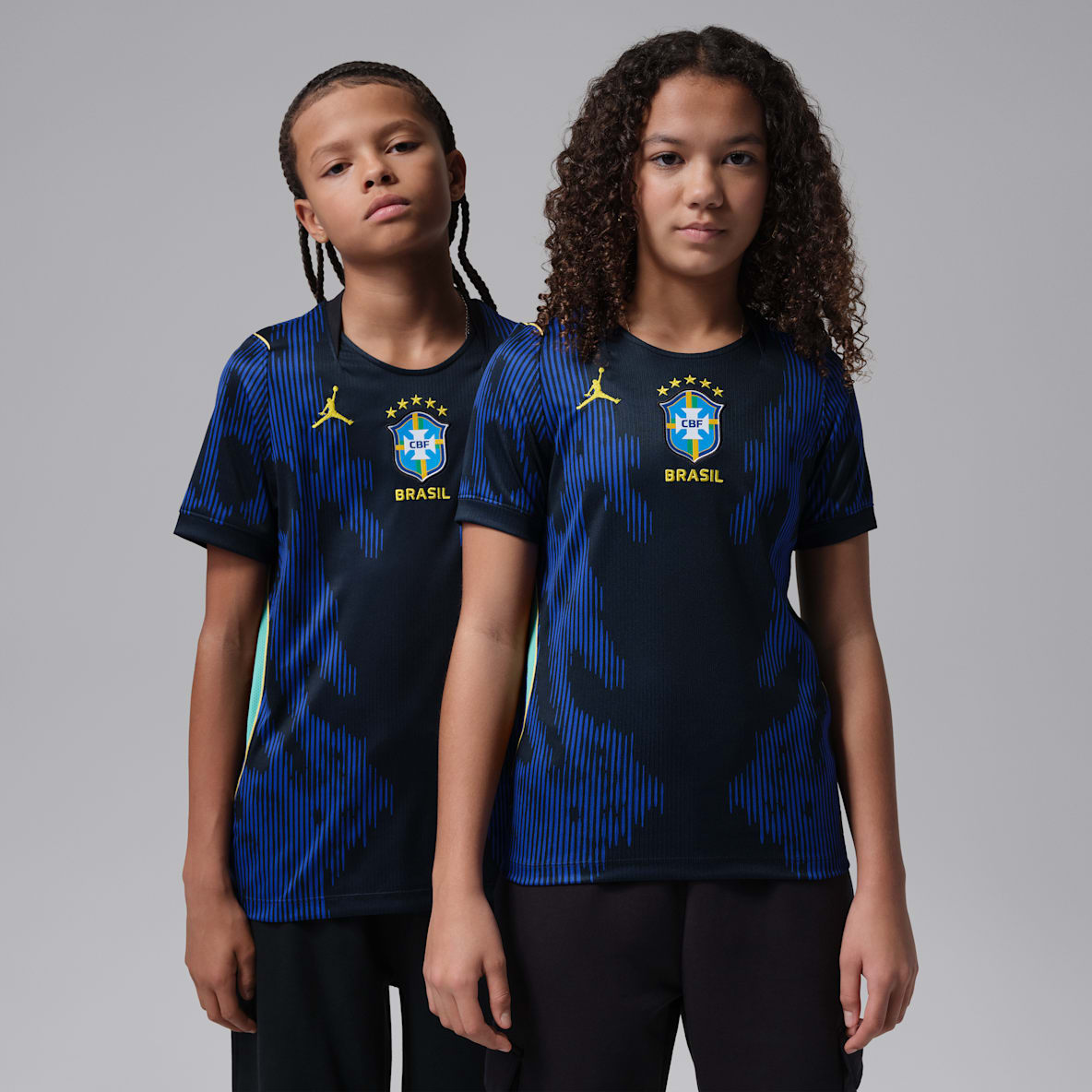 Brazil 2026 Stadium Away Big Kids' Jordan Dri-FIT Soccer Replica Jersey