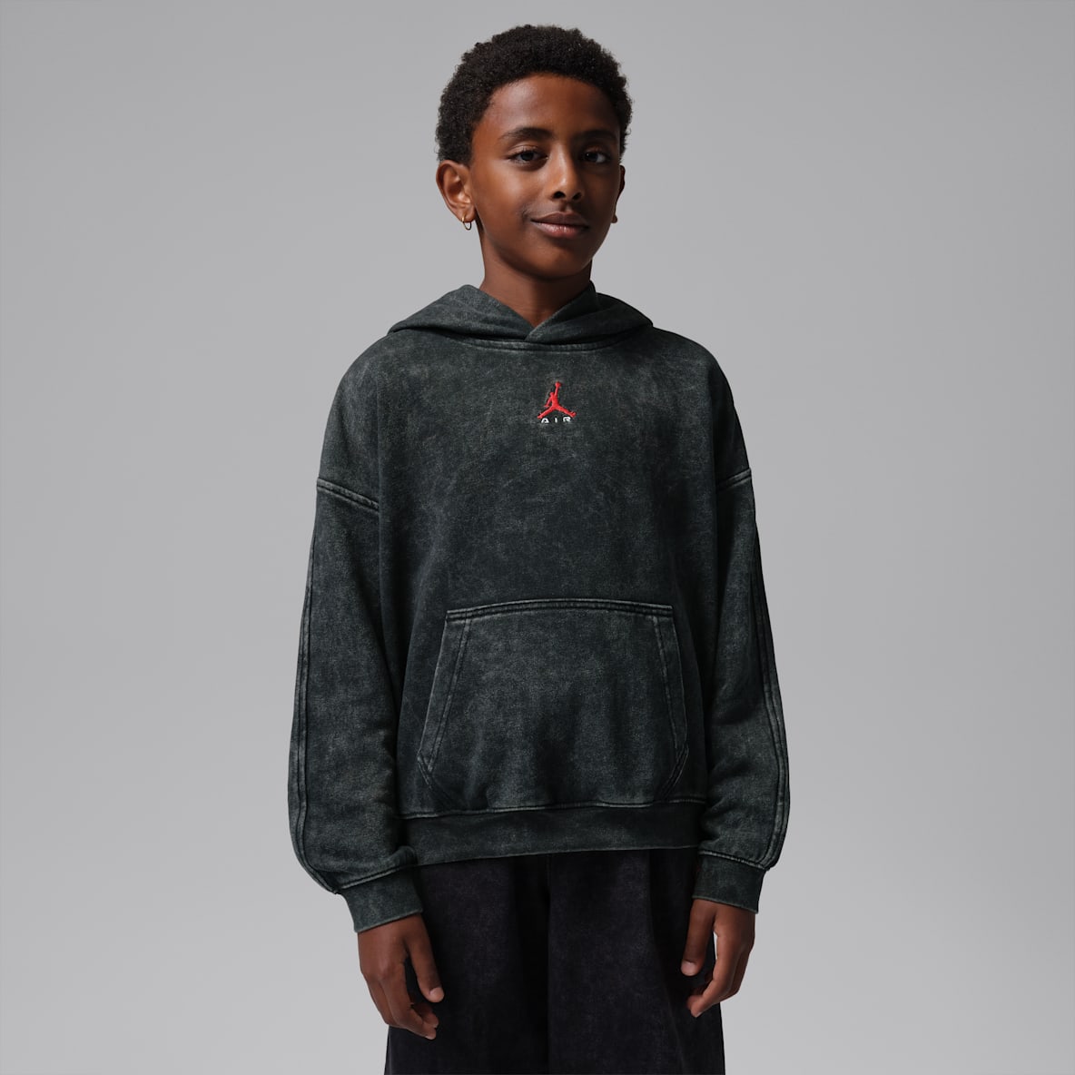 Jordan Big Kids' Acid Wash French Terry Pullover Hoodie