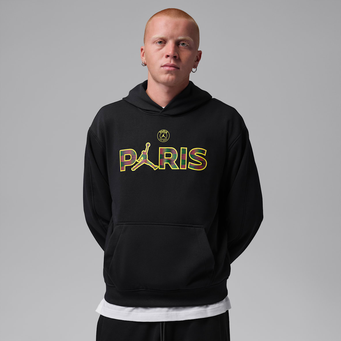 Paris Saint-Germain Sudadera con gorro sin cierre de tejido Fleece para hombre