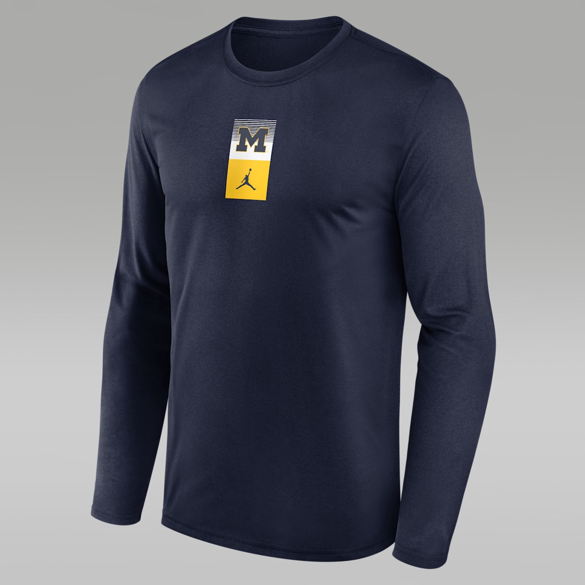 Michigan Primetime Stack Legend Men's Jordan Brand Dri-FIT College Long-Sleeve T-Shirt