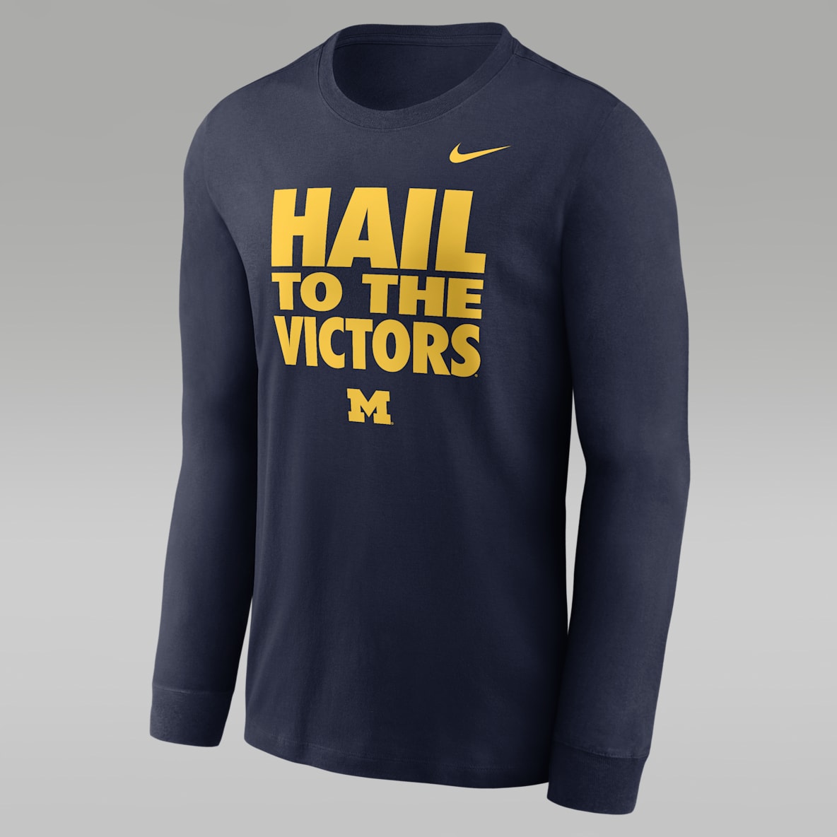Michigan Sideline Slogan Men's Jordan Brand Dri-FIT College Long-Sleeve T-Shirt