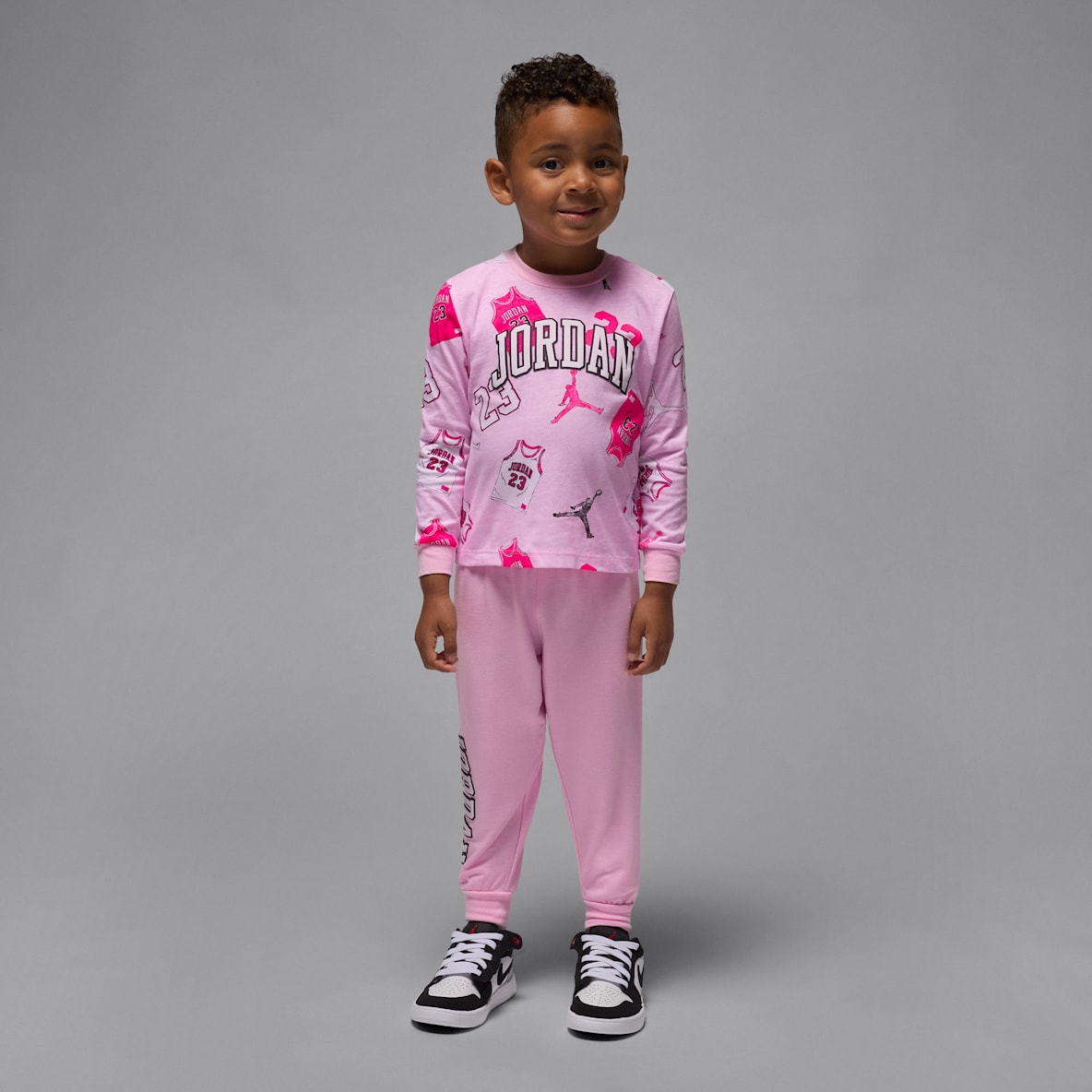 Jordan Jordan Conjunto de jersey de manga larga y pants 23 infantil