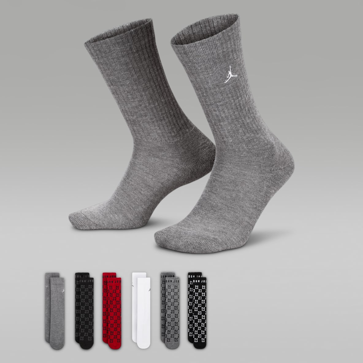 Jordan Monogram Essentials Jordan Monogram Essentials Calcetas para niños talla grande (6 pares)