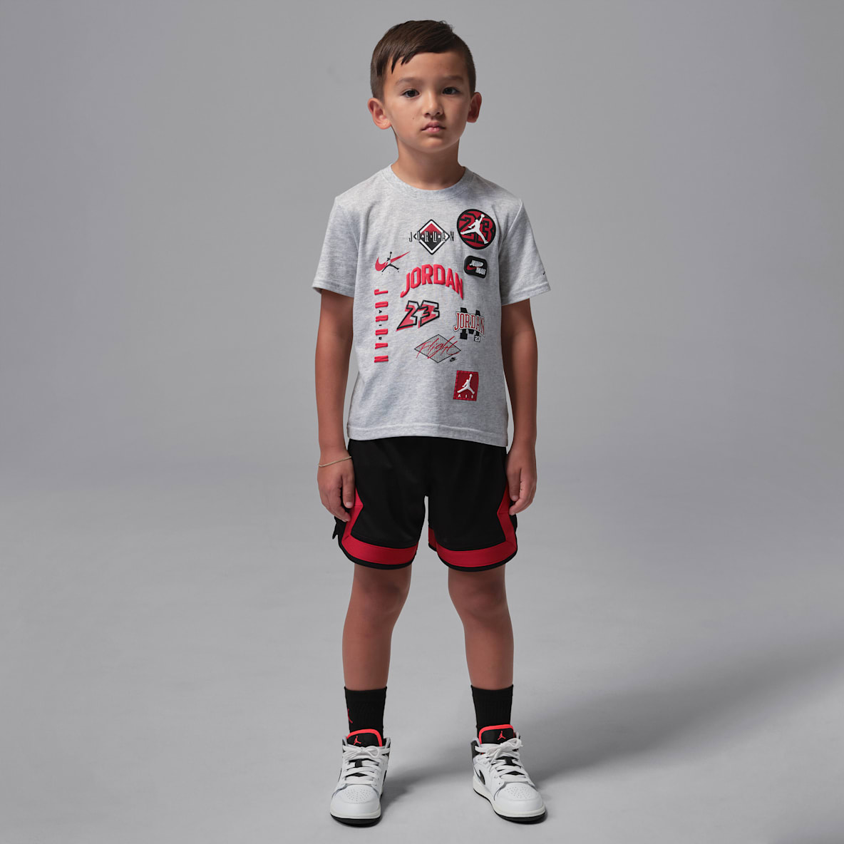 Jordan Little Kids' Dynasty Patch T-Shirt and Mesh Shorts Set