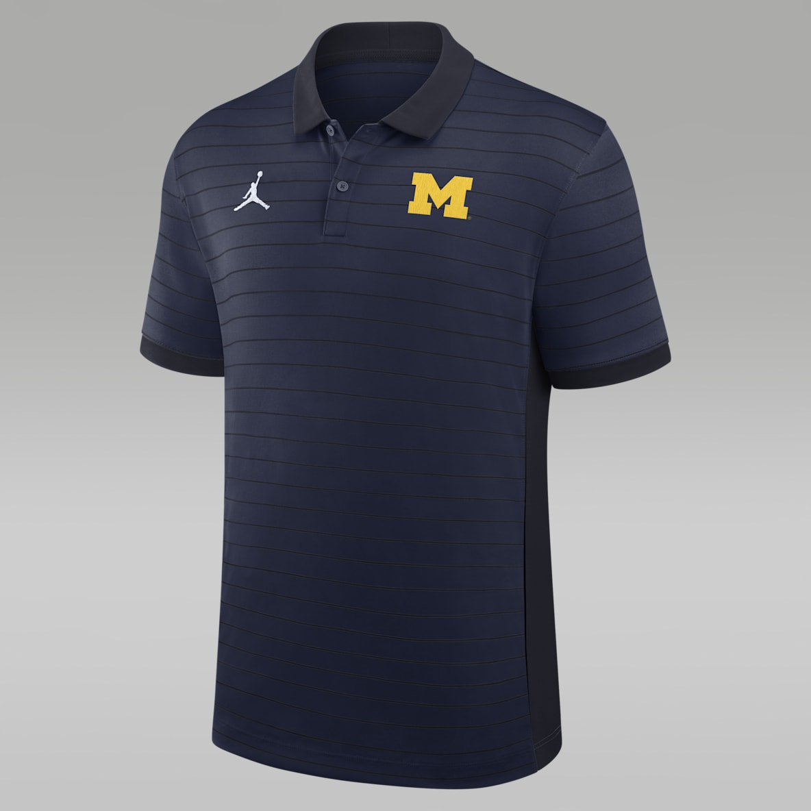 Michigan Sideline Victory Stripe Michigan Sideline Victory Stripe Men's Jordan Brand Dri-FIT College Polo