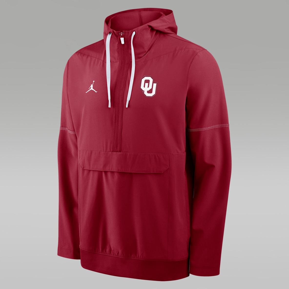 Oklahoma Sideline Anorak Men's Jordan Brand College 1/2-Zip Hooded Jacket