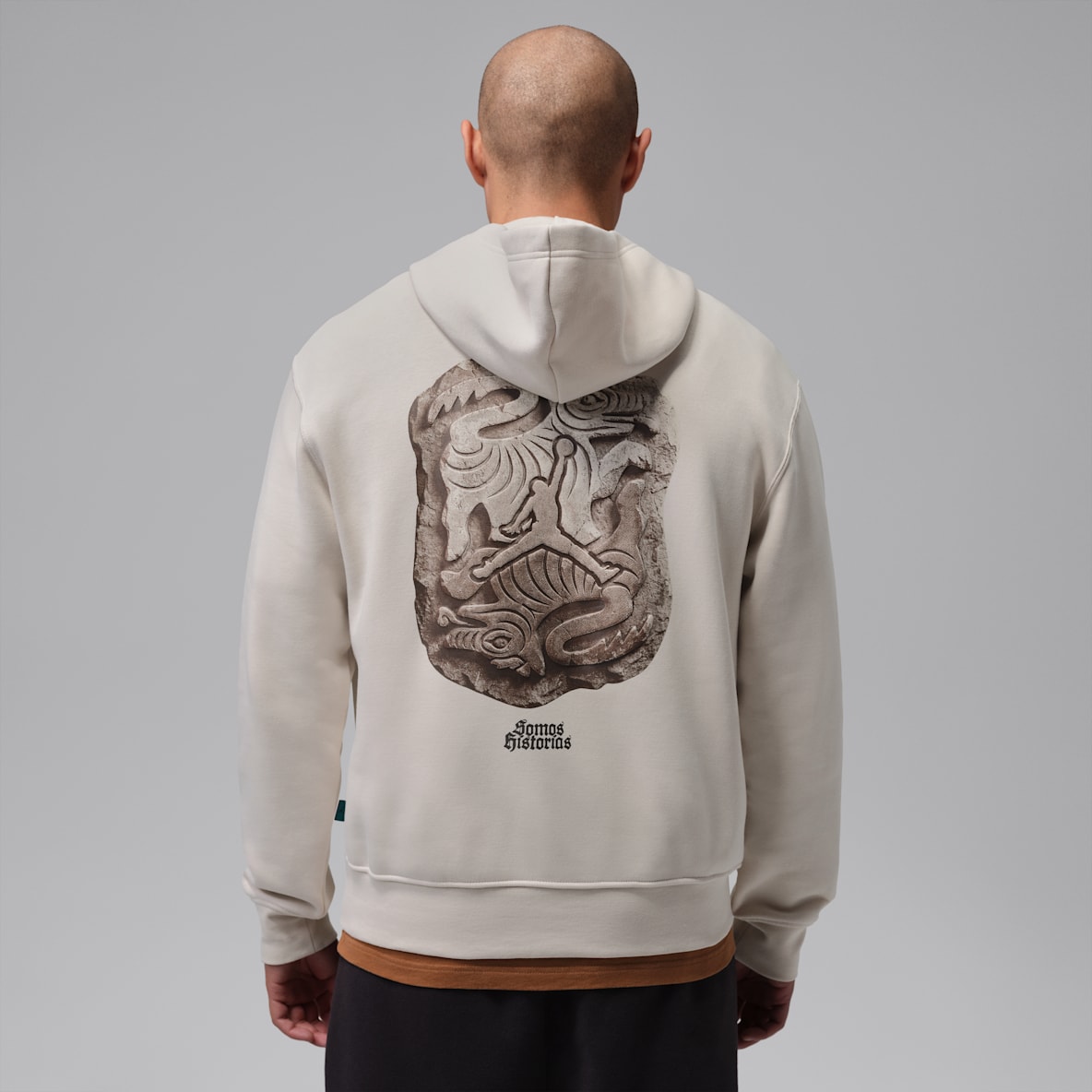 Jordan Brooklyn Día de Muertos Sudadera con gorro sin cierre de tejido Fleece para hombre