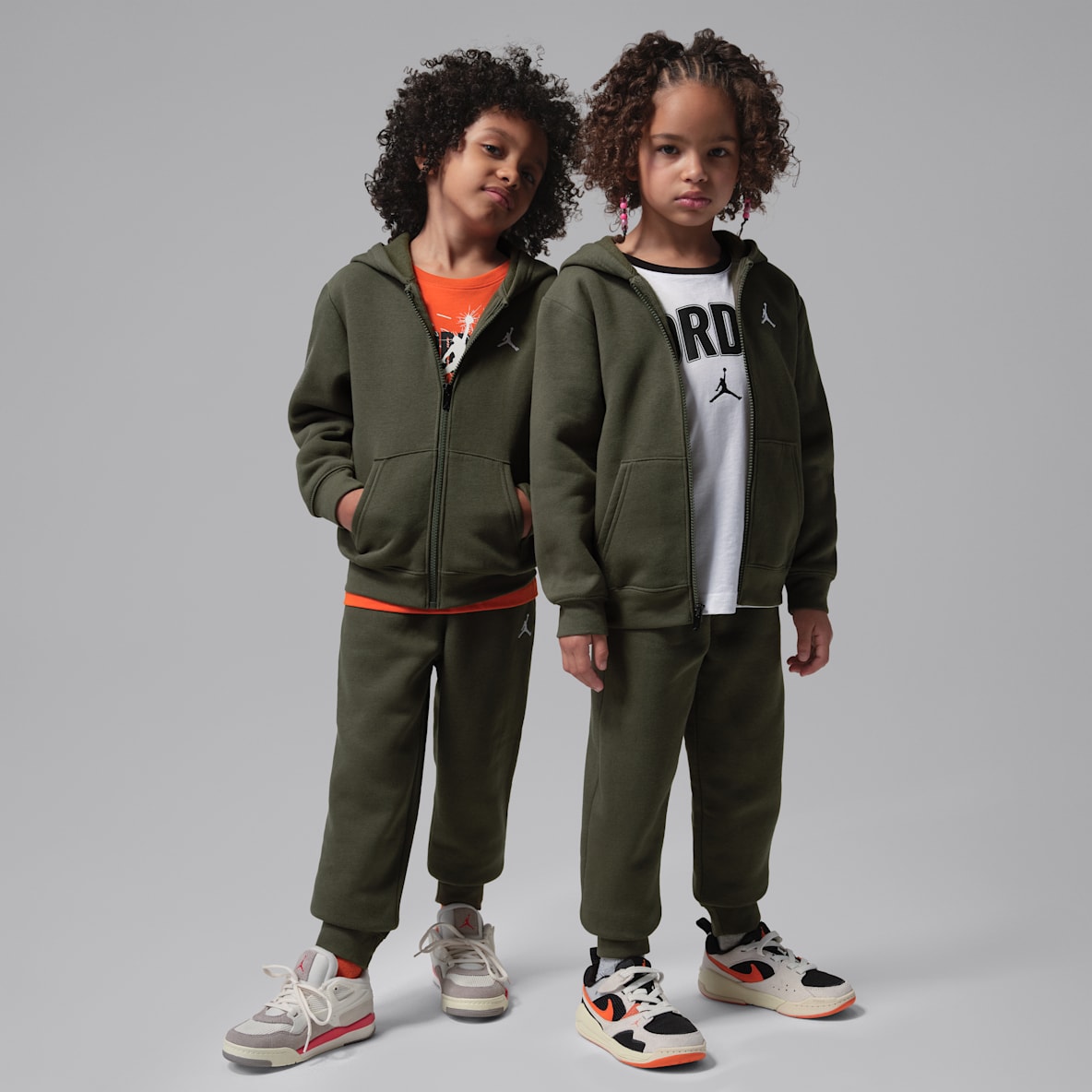 Jordan Brooklyn Fleece Jordan Brooklyn Fleece Little Kids' 2-Piece Full-Zip Hoodie Set