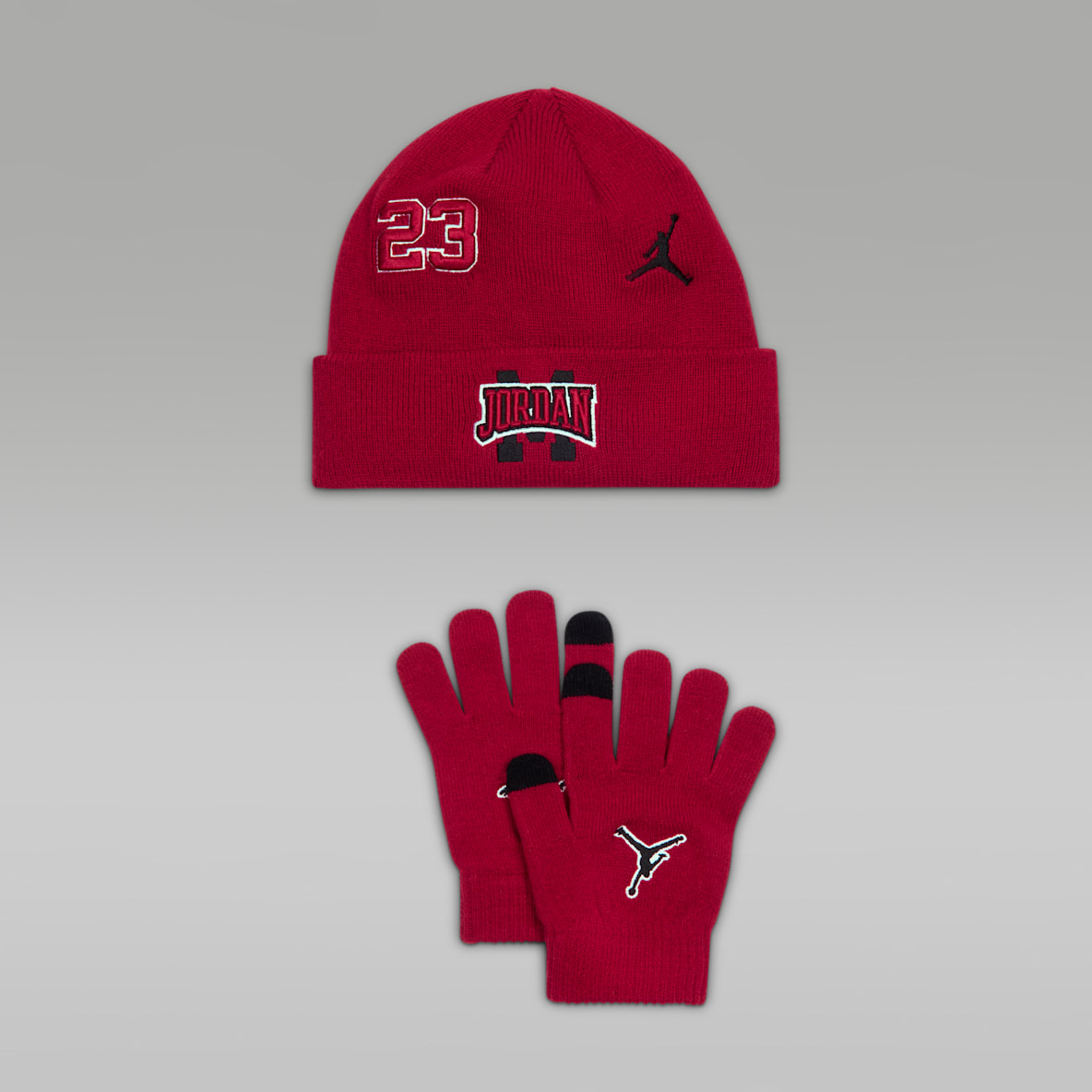 Jordan Jordan Conjunto de 2 piezas de gorro con parche para niños talla grande