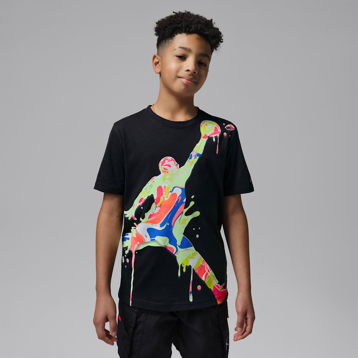 Jordan Super Splash Playera Jumpman Paint Spill para niños talla grande