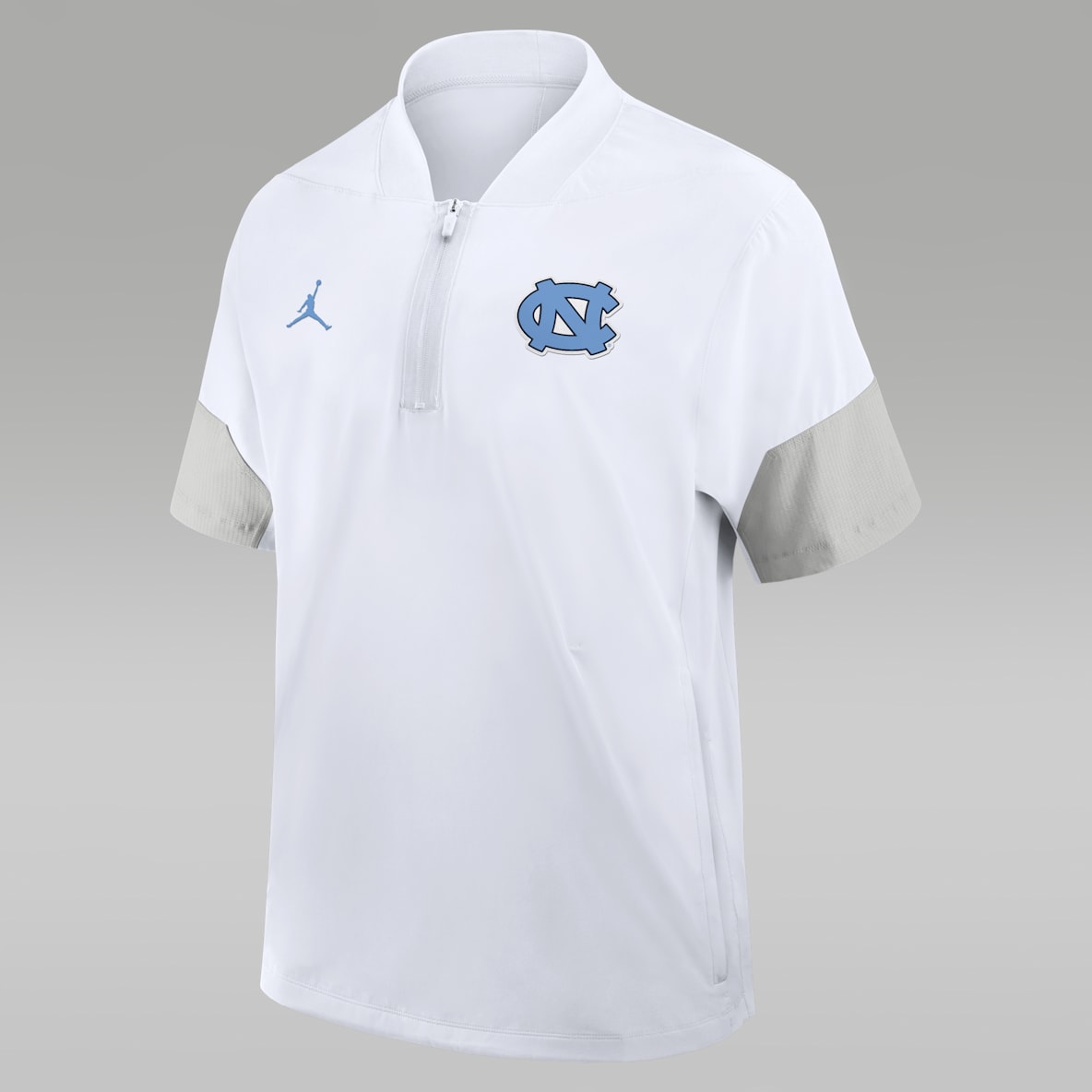 North Carolina Sideline Coach North Carolina Sideline Coach Men's Jordan Brand College 1/2-Zip Short-Sleeve Hooded Jacket