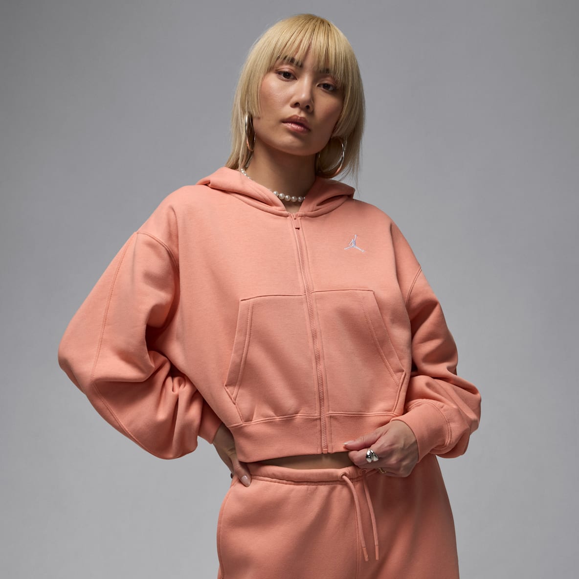 Jordan Brooklyn Fleece Jordan Brooklyn Fleece Women's Cropped Full-Zip Hoodie
