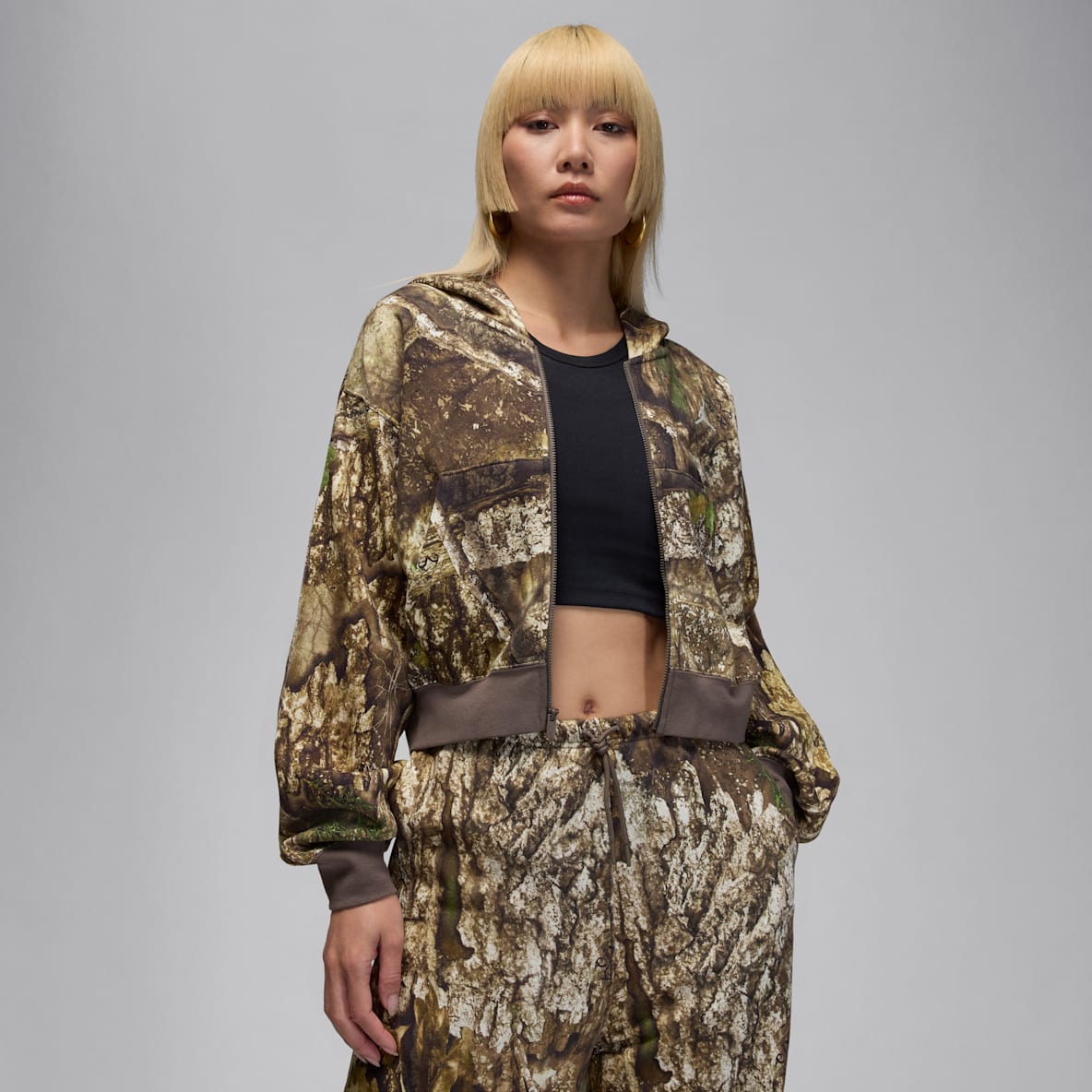 Jordan Brooklyn Fleece Jordan Brooklyn Fleece Women's Realtree Mod Crop Full-Zip Hoodie