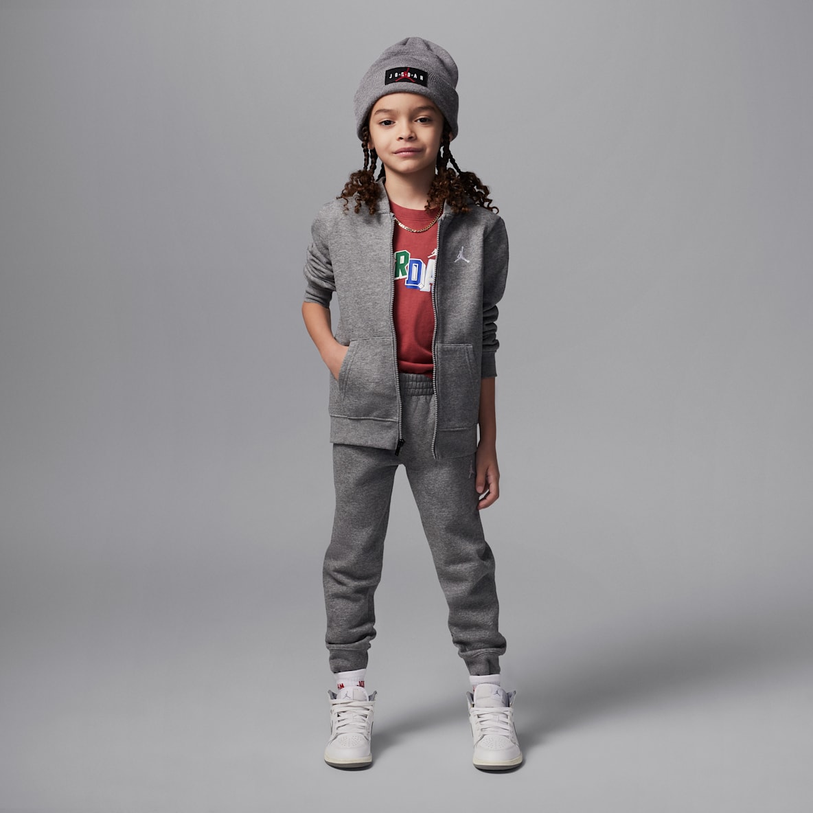 Jordan Brooklyn Fleece Jordan Brooklyn Fleece Little Kids' 2-Piece Full-Zip Hoodie Set