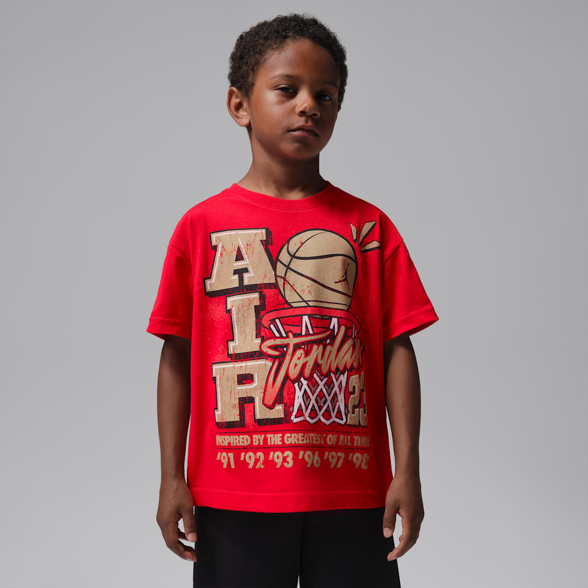 Jordan Little Kids' Retro Hoop Distressed Graphic T-Shirt