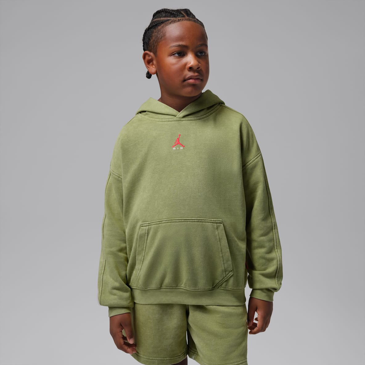 Jordan Big Kids' Acid Wash French Terry Pullover Hoodie