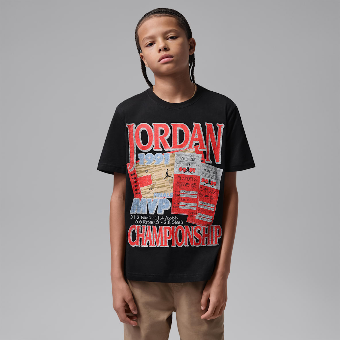 Air Jordan 6 Big Kids' '91 Playoff Tix T-Shirt