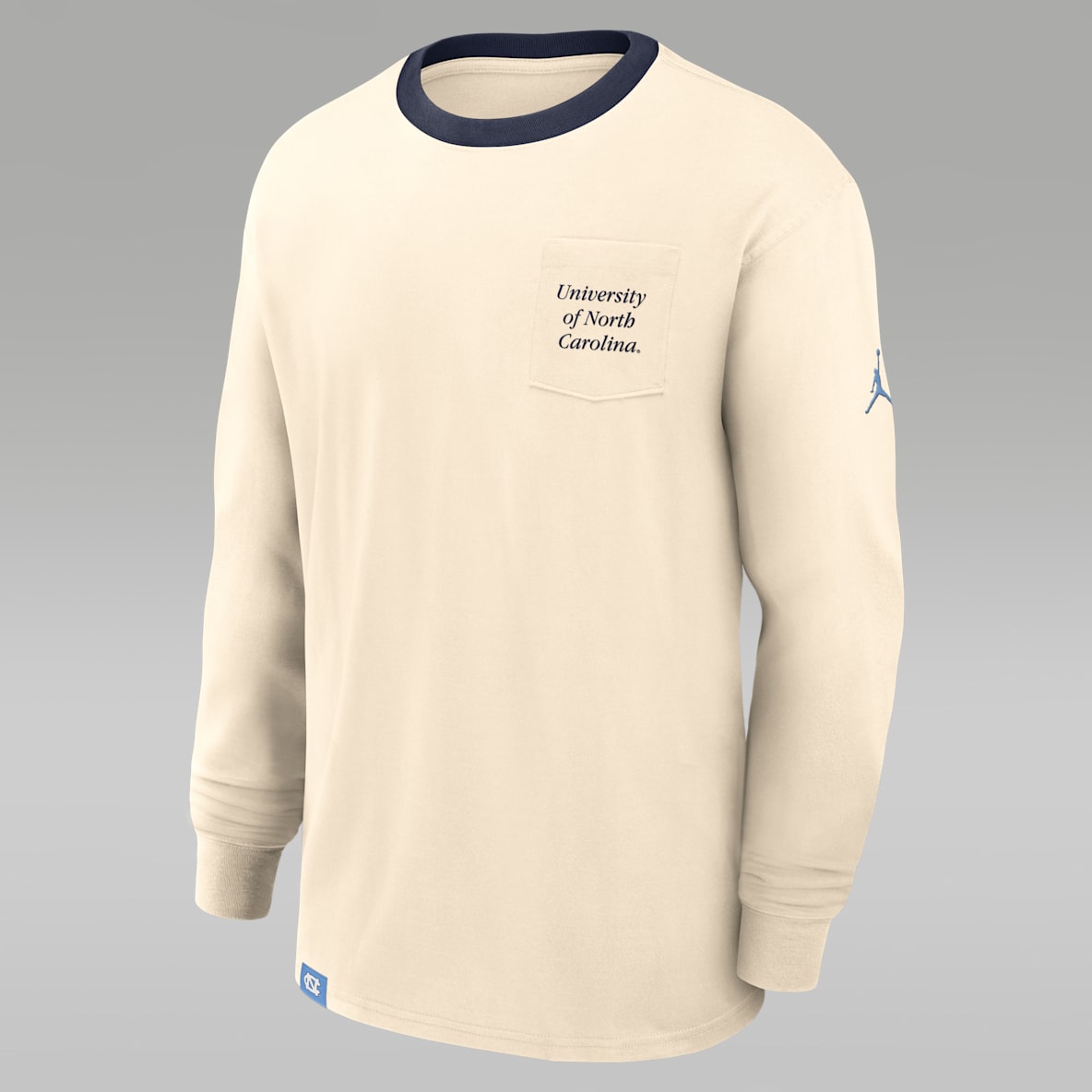 North Carolina Athletic Prep Max90 Pocket Logo North Carolina Athletic Prep Max90 Pocket Logo Men's Jordan Brand College Long-Sleeve T-Shirt
