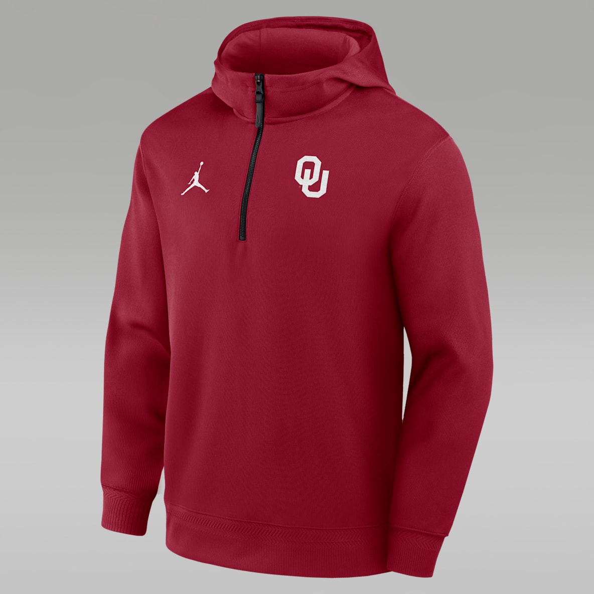 Oklahoma Coaches Premium Men's Jordan Brand Dri-FIT College 1/4-Zip Hoodie