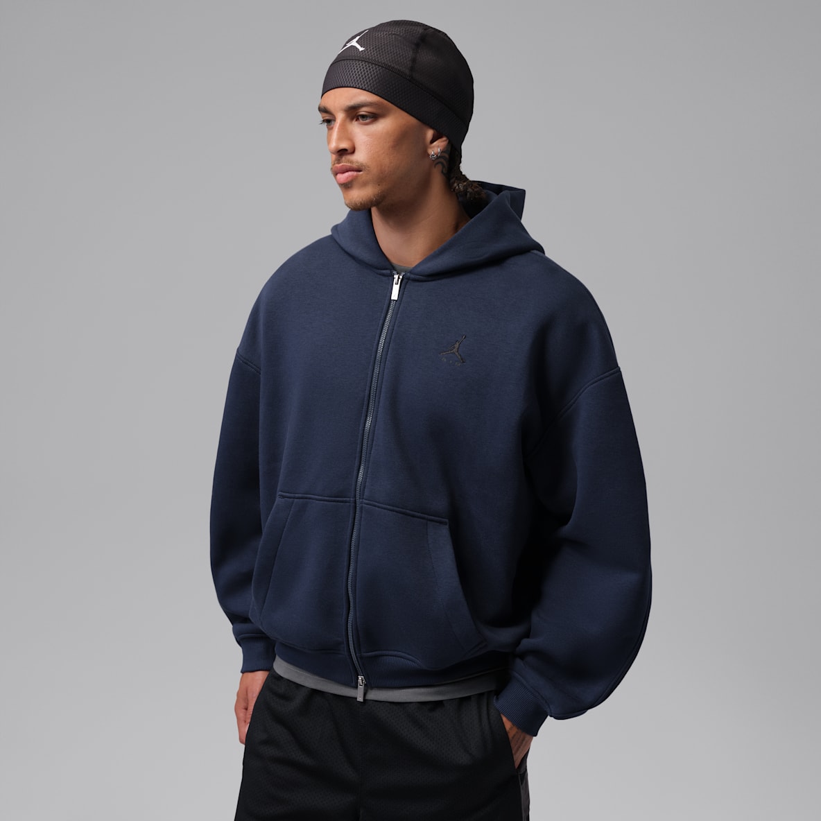 Jordan Brooklyn Sweat à capuche oversize à zip en tissu Fleece pour homme