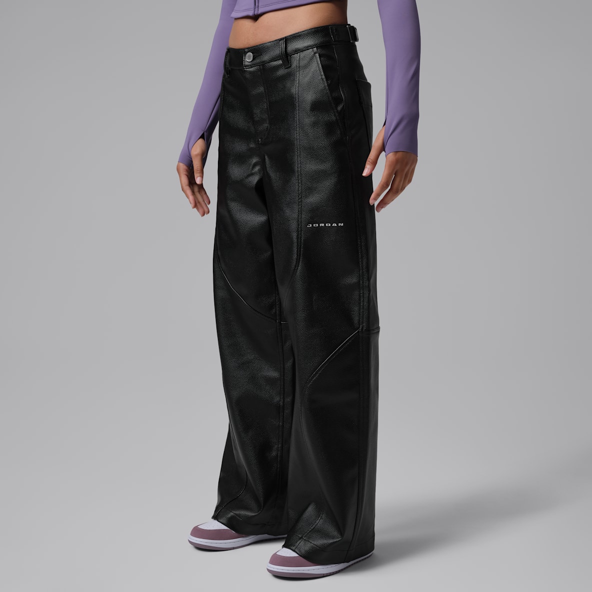 Jordan Flight Women's Faux-Leather Baggy Pants