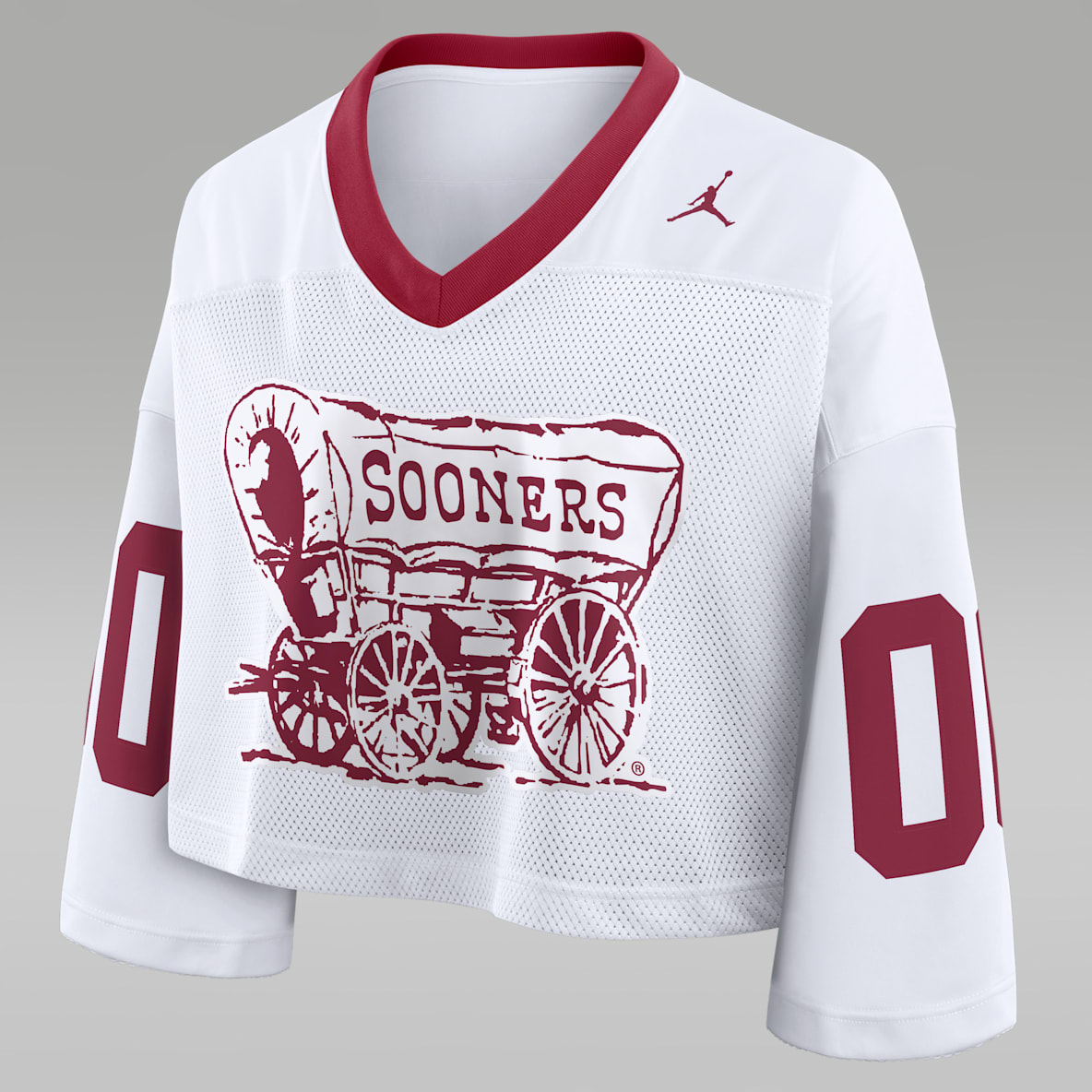 Oklahoma Logo Women's Jordan Brand Dri-FIT College Cropped Jersey