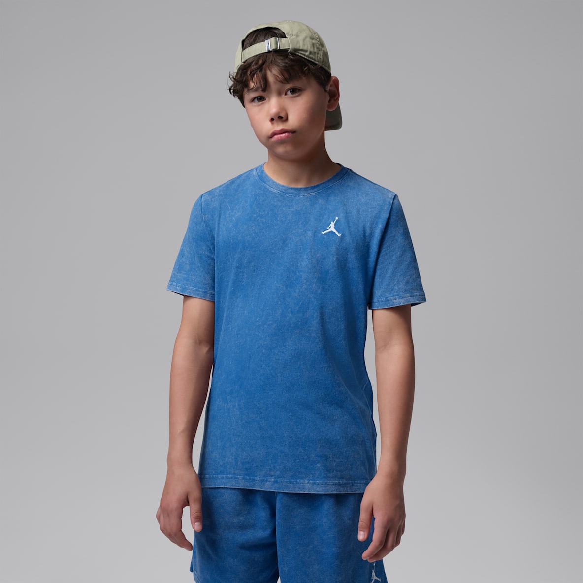 Jordan Big Kids' Air Embroidered Acid Wash T-Shirt