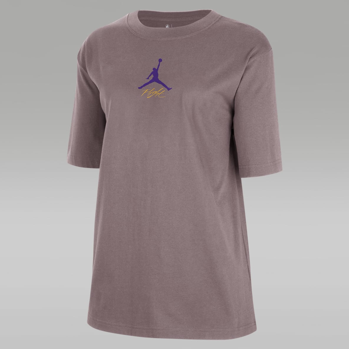 Los Angeles Lakers Courtside Statement Edition Los Angeles Lakers Courtside Statement Edition Playera Jordan de la NBA para mujer
