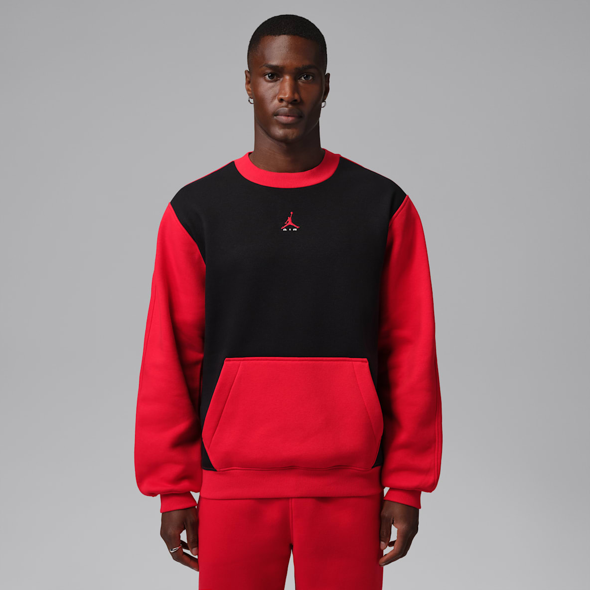 Jordan Brooklyn Sudadera de cuello redondo de tejido Fleece para hombre
