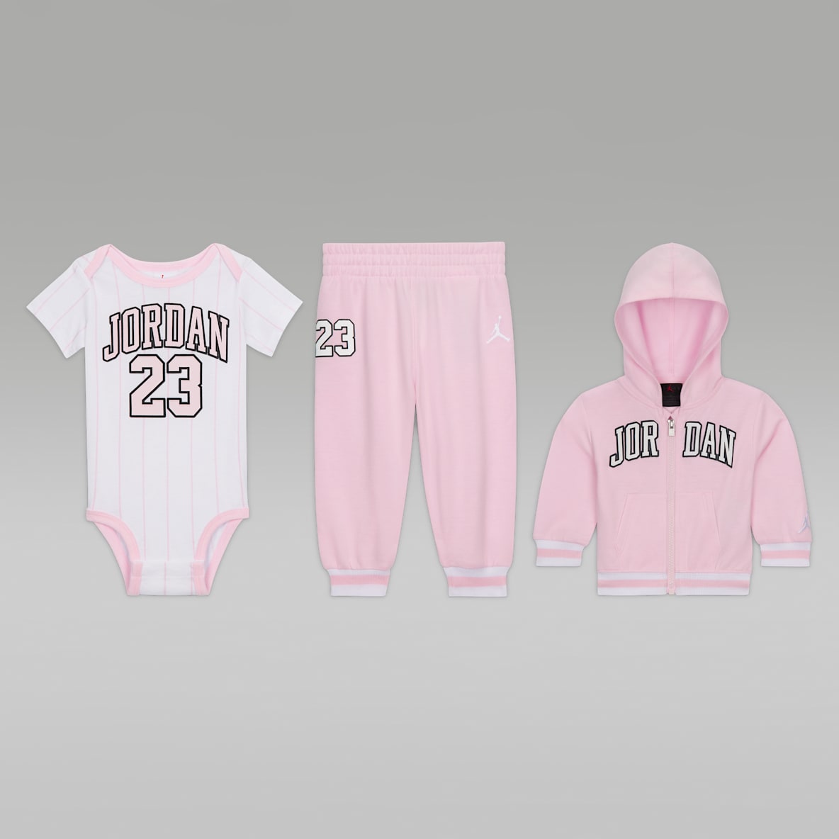 Jordan Jordan Baby (0-6M) 23 Jersey 3-Piece Full-Zip Hoodie Set