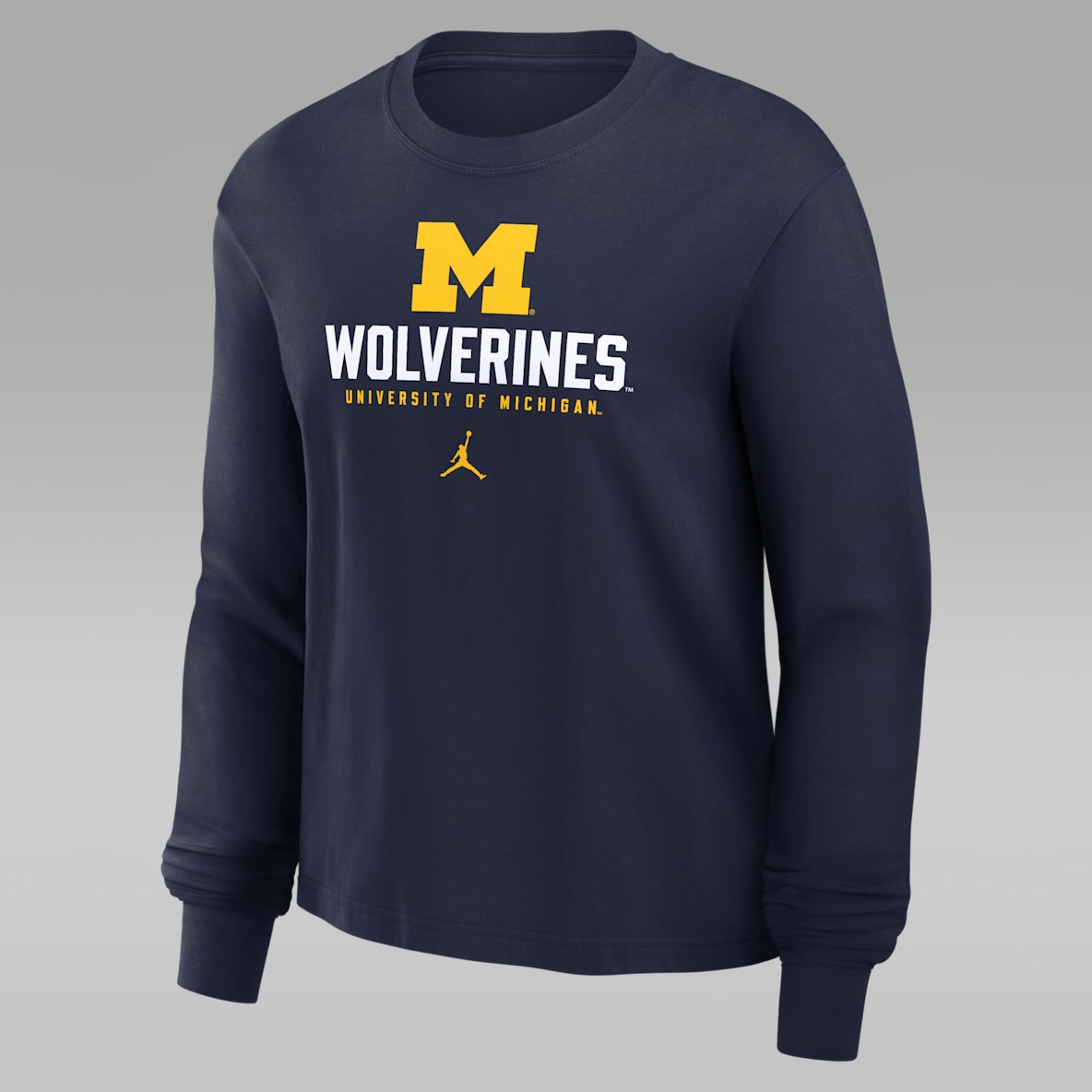 Michigan Wolverines Primetime University Boxy Michigan Wolverines Primetime University Boxy Women's Nike College Long-Sleeve T-Shirt