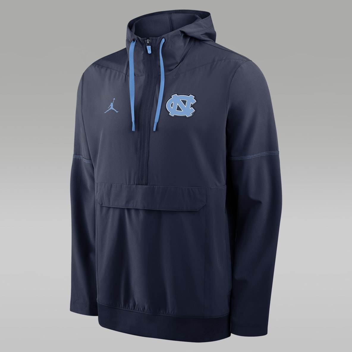 North Carolina Sideline Anorak Men's Jordan Brand College 1/2-Zip Hooded Jacket