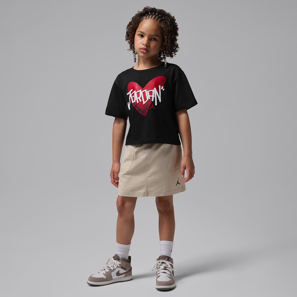 조던 리틀키즈 아이 하트 조던 투피스 스커트 세트