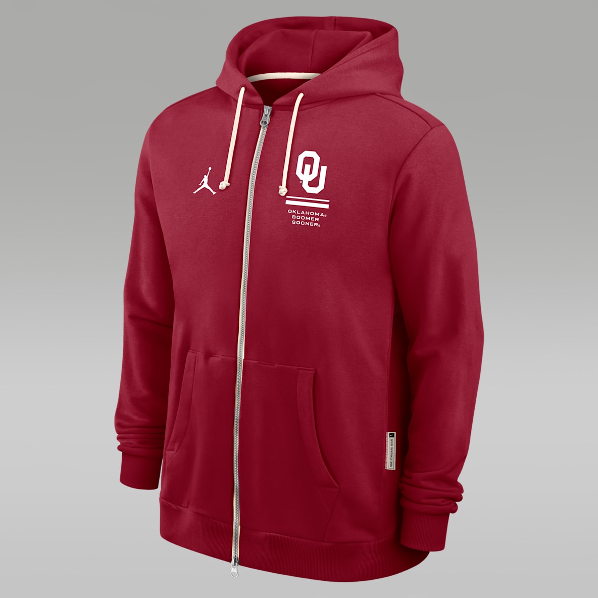 Oklahoma Sideline Standard Issue Men's Jordan Brand Dri-FIT College Full-Zip Hoodie