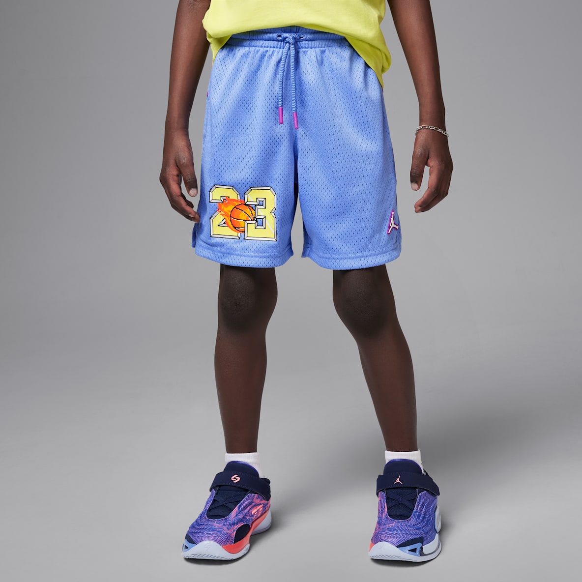 Jordan Customized Air Shorts Flame para niños talla pequeña