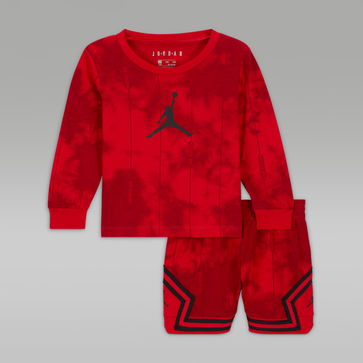 Jordan Conjunto de sudadera de cuello redondo y pants para bebé (de 12 a 24 meses)