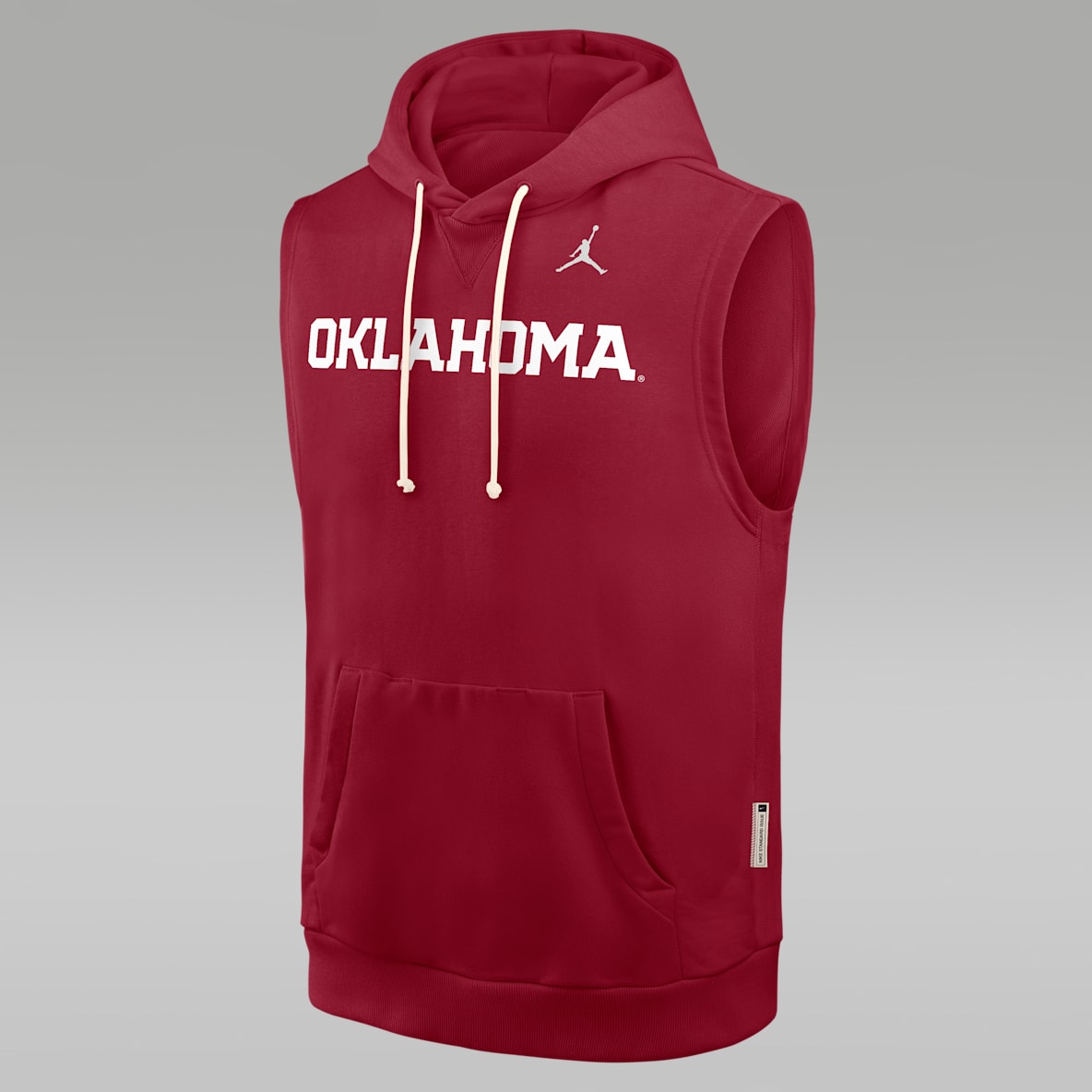 Oklahoma Sideline Men's Jordan Brand Dri-FIT College Sleeveless Pullover Hoodie