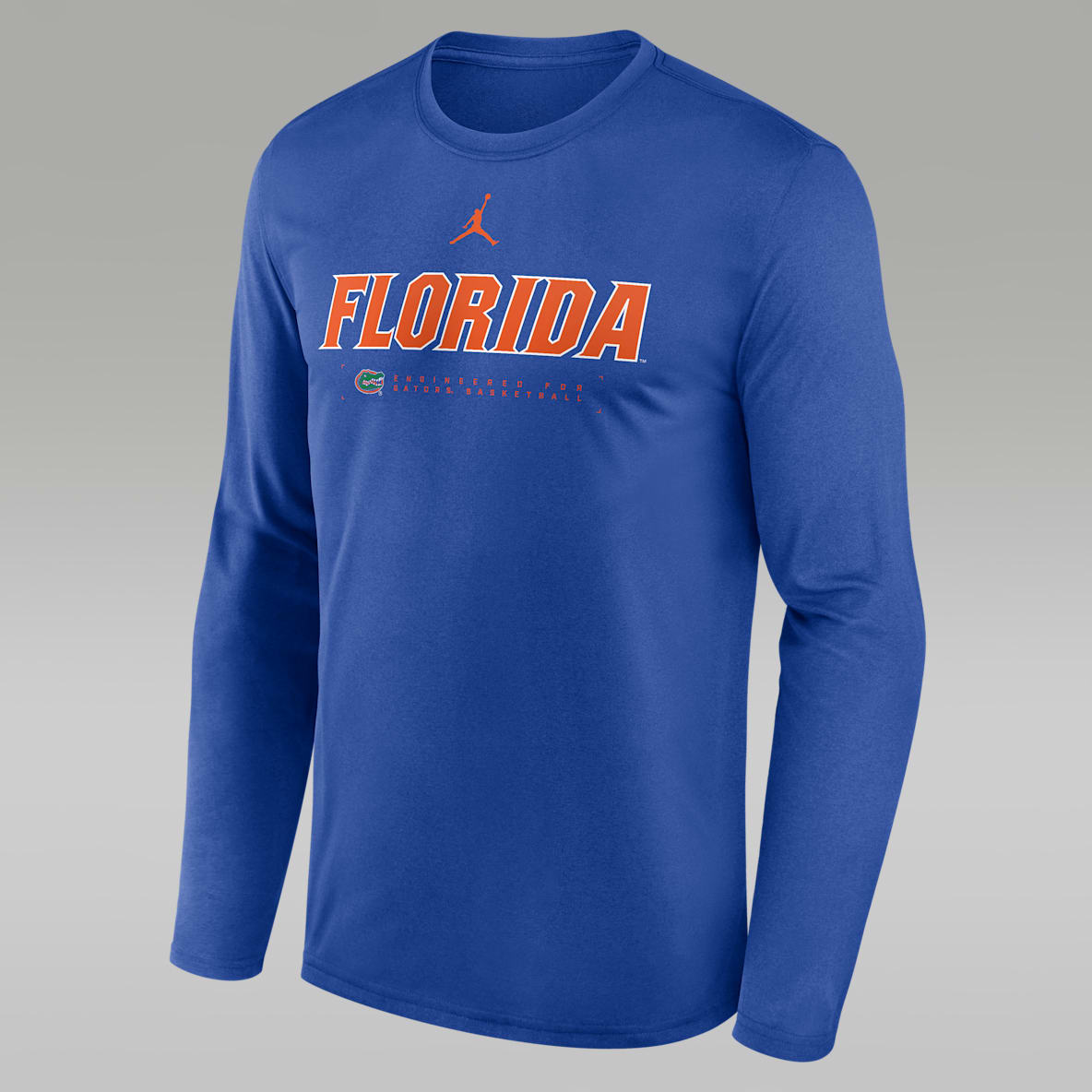 Florida Courtside Basketball Shootaround Legend Florida Courtside Basketball Shootaround Legend Playera de manga larga universitaria marca Jordan Dri-FIT para hombre