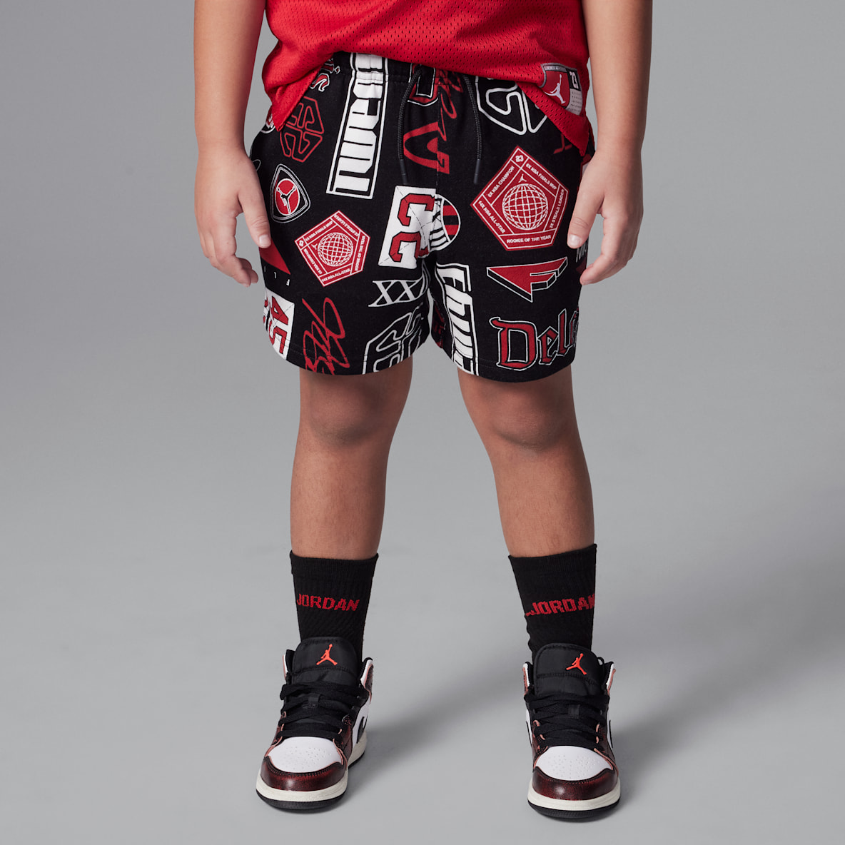 Jordan Essentials Jordan Essentials Shorts de French Terry estampados para niños de preescolar