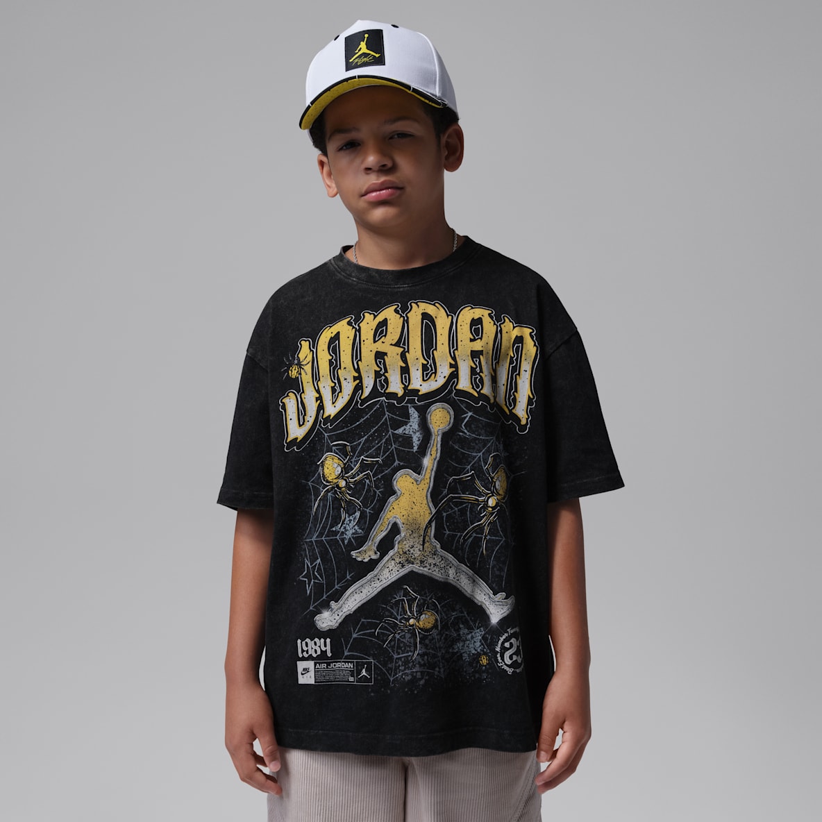 Jordan Big Kids' AJ4 Tour Yellow Retro T-Shirt