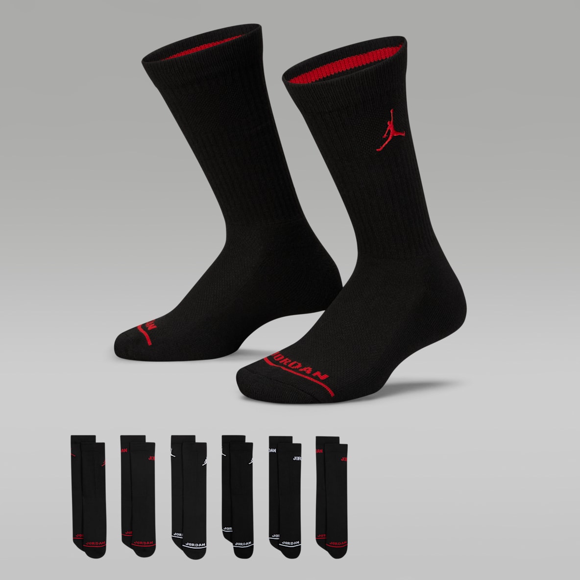 Jordan Jordan Calcetines Legend para niños talla grande (6 pares)