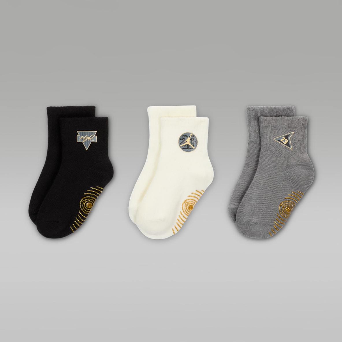 Jordan Jordan Baby (12-24M) See Me Shine Gripper Socks (3 Pairs)