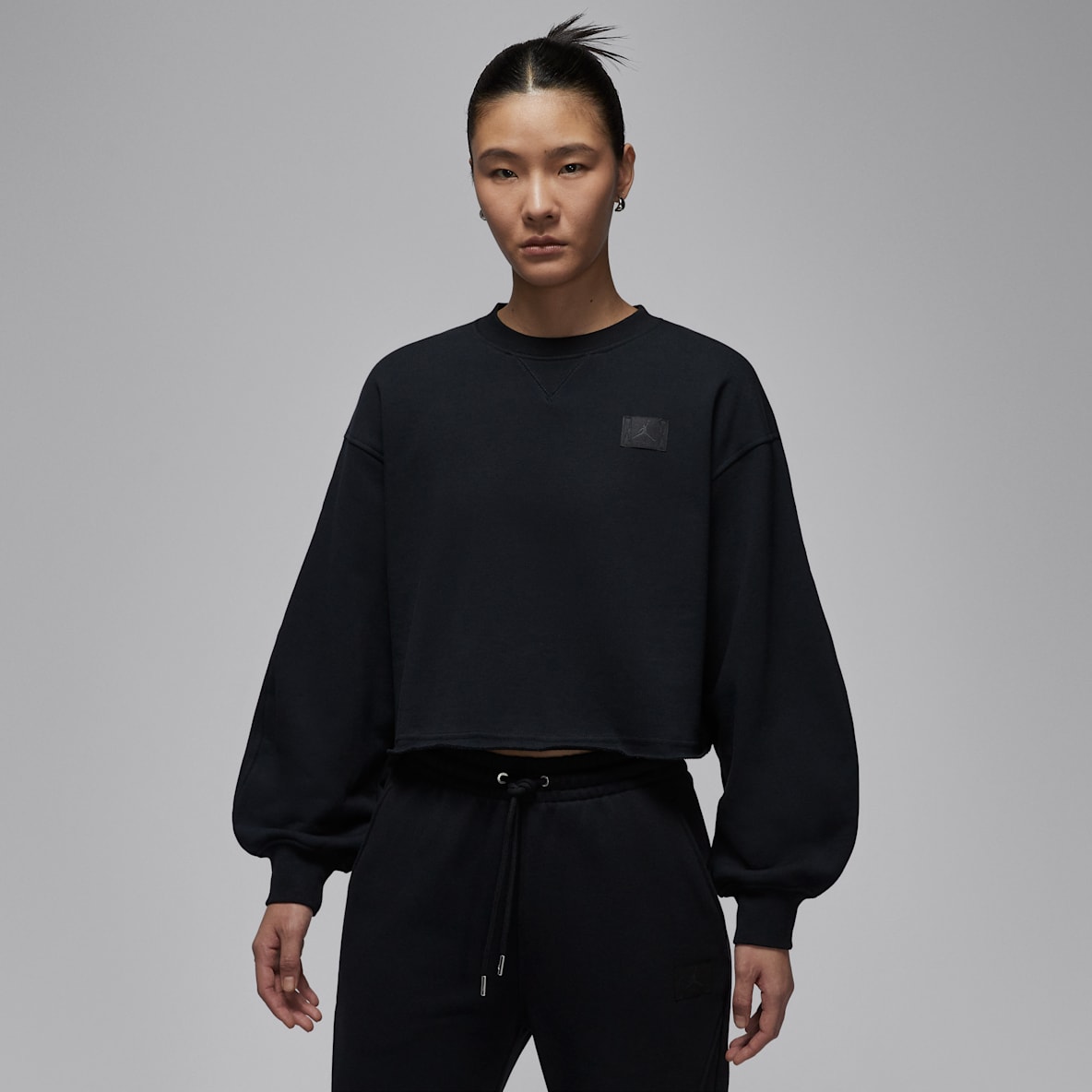 조던 플라이트 플리스 조던 플라이트 플리스 여성 모드 크롭 크루넥 스웻셔츠