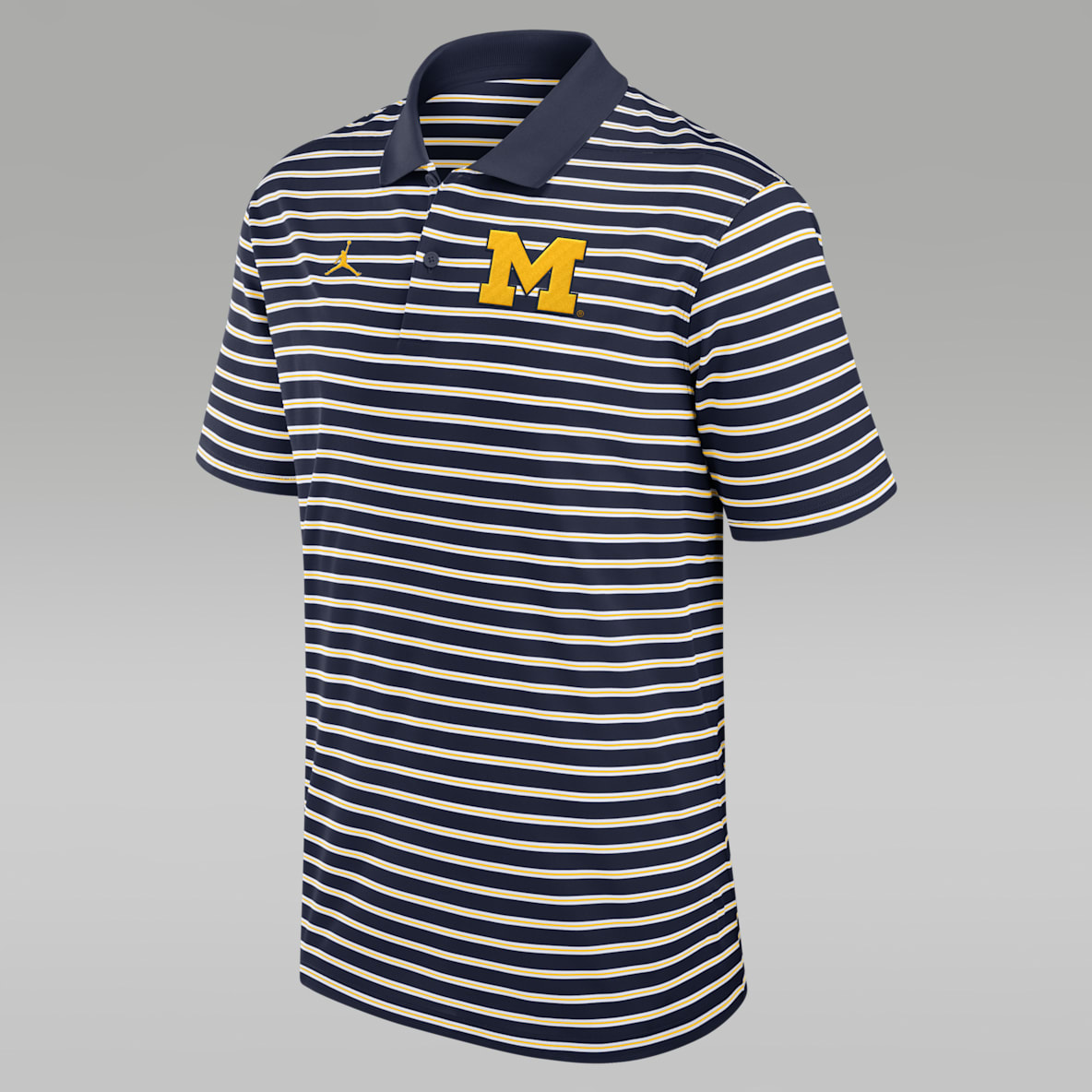 Michigan Wolverines Primetime Victory Striped Michigan Wolverines Primetime Victory Striped Men's Jordan Dri-FIT College Polo