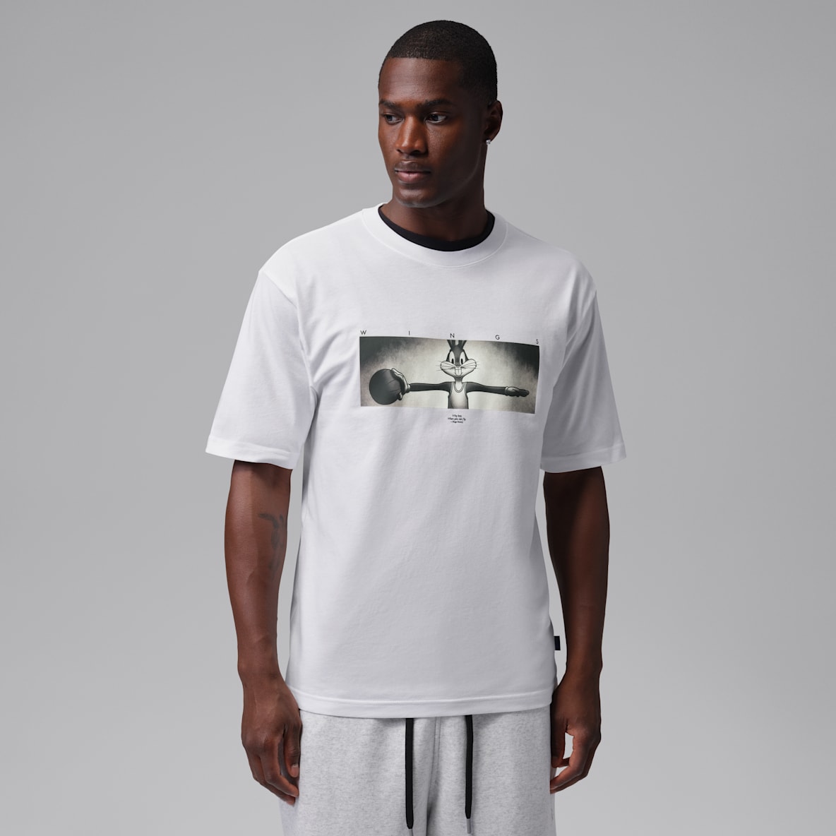 Jordan Brooklyn Space Jam Men's Wings Crew-Neck T-Shirt