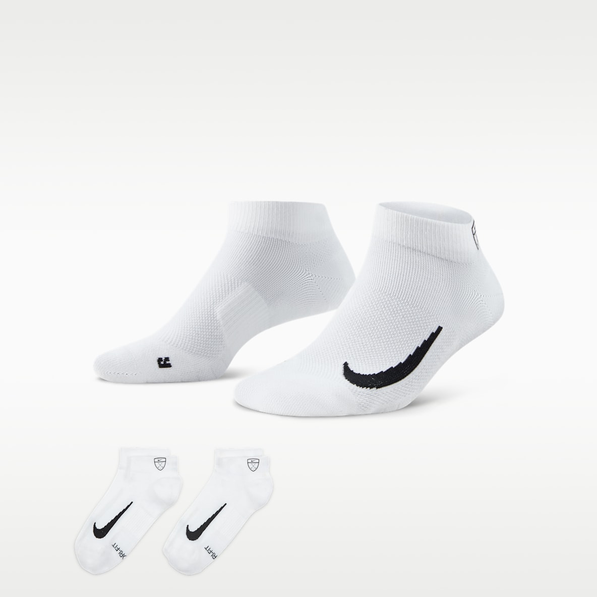 Nike Multiplier Low Golf Quarter Socks (2 Pairs)