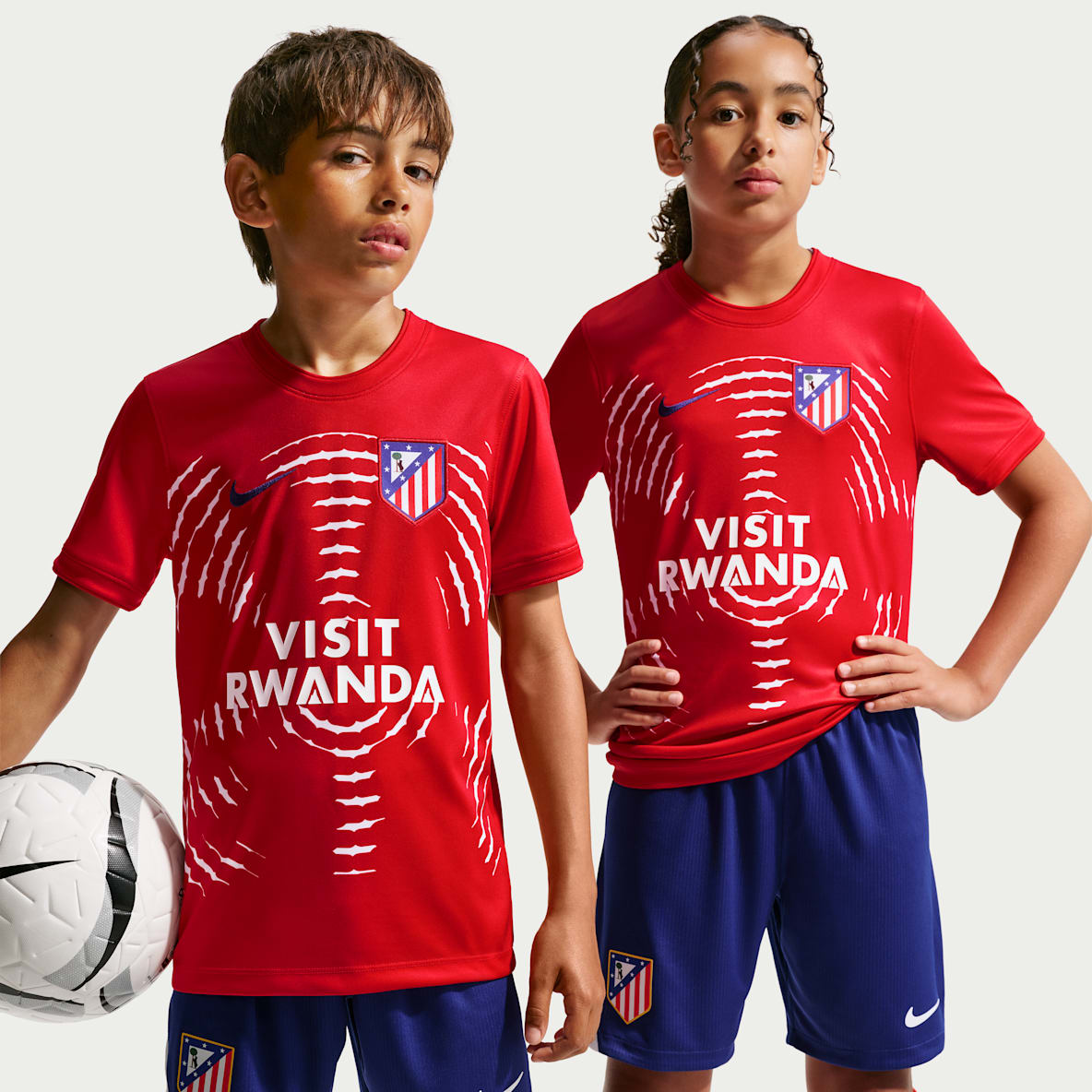Atlético Madrid Home Older Kids' Nike Dri-FIT Football Pre-Match Top